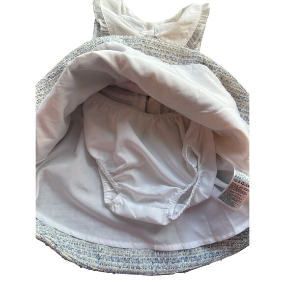 Janie And Jack 2pc Sky Blue Tweed Collared Dress Size 12-18 Months - Picture 11 of 12